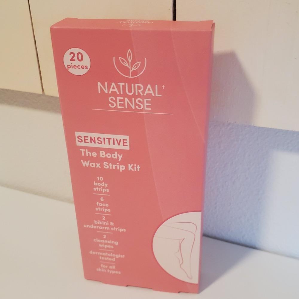 Natural Sense Sensitive The Body Wax Strip Kit 20 Pieces Hair Removal New